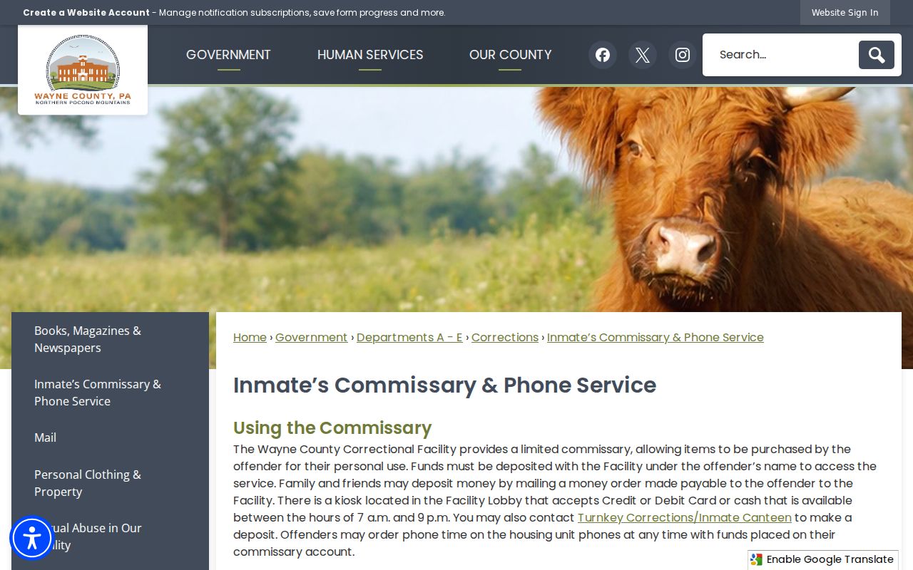 Wayne County arrest and inmate service information