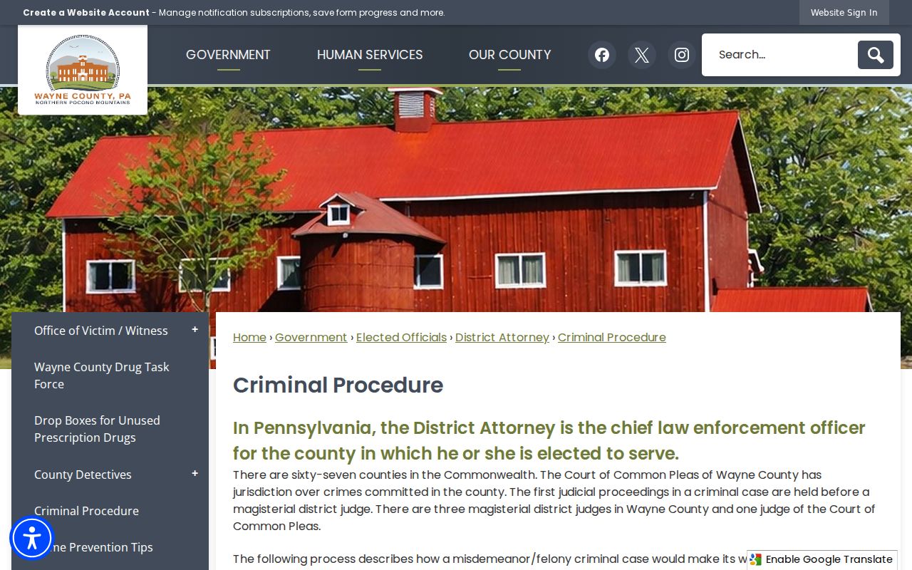 Hawley criminal record Wayne County procedure