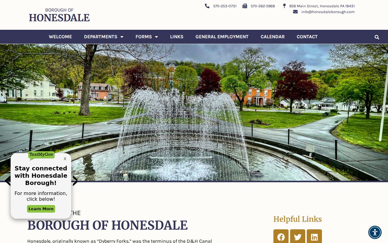 Honesdale record check at the borough and Wayne County seat