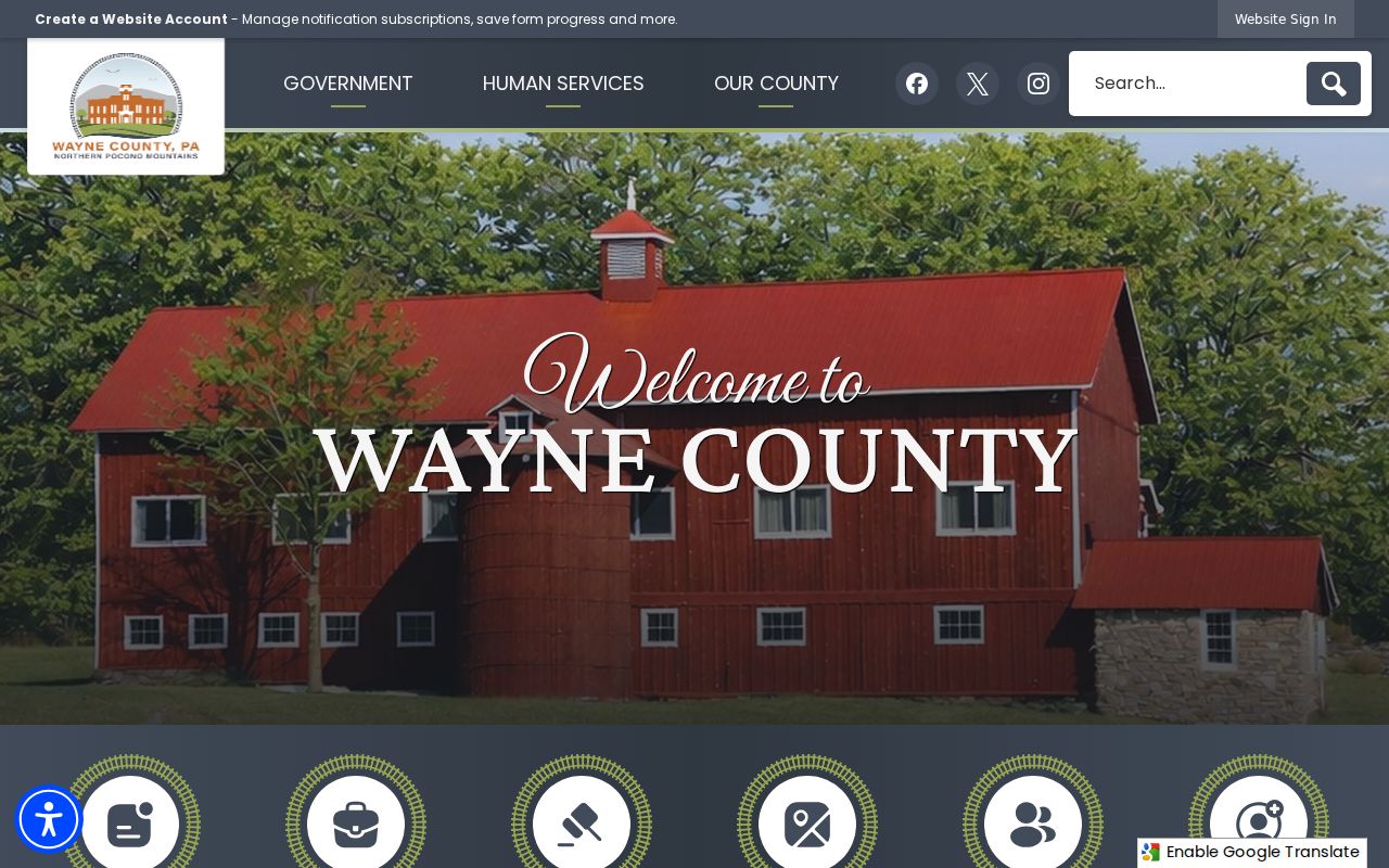 Wayne County criminal history department routes on the official county website