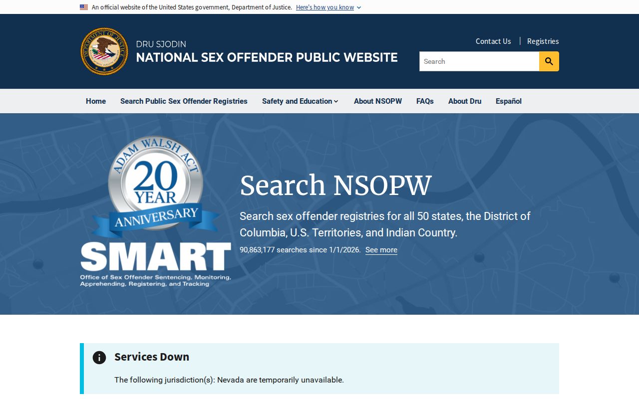 National sex offender search used with Wayne County registry records